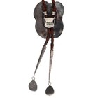 Old Pawn Navajo Bolo Tie Necklace Sterling Silver Turquoise Native American Vtg