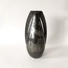 Large Hammered Tin Vase Art Deco  Signed Ren   Delavan     France  1930s