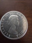 1958 Canada Silver Dollar Gem Bu Frosty White Beautiful Coin In Saflip  jf29