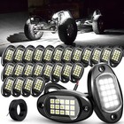 24 Pods Pure White Led Rock Lights Offroad Under Car Truck Underbody Lights Kits