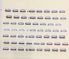36 Different  2602 Eagle   Shield Plate Number Coil Pnc Strips Of 5 Mnh