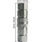2 Sets Flat Face Hydraulic Quick Connect Coupler Set-1 2  Body X 1 2  Npt Thread