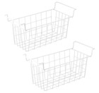 2 Pack 17 5  Freezer Organizer Bins  Metal Wire Storage Baskets For Chest Freeze