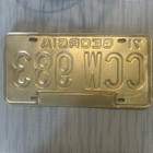 Vintage Georgia License Single Plate  Blue 1971