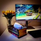 Classical Wooden Antique Book Tissue Box Cover Rectangular Tissue  black-simple 