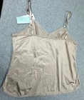Vanity Fair Satin Glance Camisole Size 38 Nylon Beige New Adjustable Straps