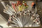 Lot Of 68 Swizzle Pic Sticks Cocktail Stirrers With Seashells Collectors Vintage