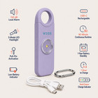 Personal Safety Alarm Keychain 130db Rechargeable Sos Led Flashlight Women Siren
