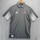 Detroit Red Wings Polo Shirt Men s Small Gray Adidas Primeblue Performance Nhl