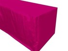 8  Ft  Fitted Polyester Table Cover Trade Show Booth Party Tablecloth Hot Pink