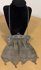 Antique Ornate Art Nouveau Repose German Silver Women s Purse Chain Mesh