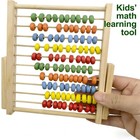 Wooden Counting Frame Abacus For Kids Math Learning - 10 Rows  8-inch
