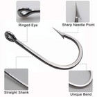 Fishing Hooks Big Game Tuna Hooks 10pcs Extra Strong Stainless Steel Forged H   