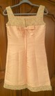 Vintage Dynasty Hong Kong Pink Silk Beaded Cocktail Dress Size 8 Ca  1960 s