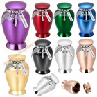 Elegant Small Memorial Urn For Cherished Pet Aluminum Alloys With Secure Threade