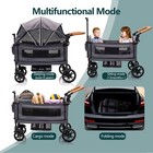 Wagon Stroller For 2 Kids With Adjustable Handle And Canopy kids Tray cup Holder