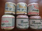 Vintage J p Coats Royale Mix Lot Of 6 Crochet  Silkessence    Metallic Thread