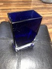 Vintage  Cobalt Blue  Glass Vase  Beautiful Piece
