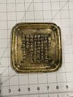 Antique ancient    Chinese Ming Dynasty     Heavy Bronze Plate dish     Squarish Shape