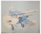 Vintage Aviation Print    solo    Cartoon Airplane Framed Wall Art