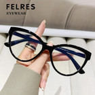 Cat Eye Blue Light Blocking Reading Glasses Women Clear Lens Presbyopic Glasses