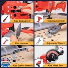 Kids Tool Bench With 138 Realistic Tools  Electric Drill  Stickers - Pretend 