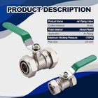 1 Pack 3 4  To 3 4  Nickel-plated Brass Ball Valve  In-line Air Hose Piping