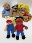 Melissa   Doug Lot  5 Police Officer Chef Cheerleader    2 More Hand Puppet Read