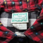 Vintage Kate Greenaway 2t Gingham Patchwork Dress Colorful Buttons Pockets
