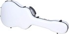 Crossrock Dreadnought Acoustic Guitar Case  White Fiberglass Flight Hardshell