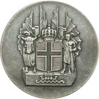 Iceland 1930 10 Kronur 1000 Years Althing Nice Large Silver Millennium Coin X  3