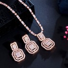 Wedding Bridal  Cz Jewelry Set Zirconia Necklace Earrings Set