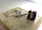Natural Red Ruby Rough Crystal Specimen Pendent   Necklace In Sterling Silver