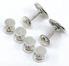Cufflinks And Studs Dress Shirt Set 925 Sterling Silver Set With Mother Of Pearl