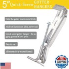 Tianchaoguo Quick Screw Gutter Hangers 5 Inch- 5 Inch Gutter Clips - Hidden B