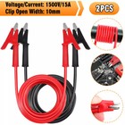 Alligator Clips Electrical Test Leads Set  15a Jumper Wires Heavy Duty With Prot