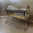 Vintage Raffle Bingo Tumbler Cage Spinner Brass Large Frame Metal 12 x8  Barrel