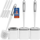 Toilet Brush  3 Pack Toilet Brush And Holder Set Bathroom Accessories  Toilet   
