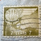 Canal Zone Airmail Stamp Set Of 3 - 7 Cent Green Used  Us  Ungraded