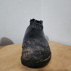 10 5 Mens Vintage Black Leather Safety Boots Workwear Lace Guard Usa Made 