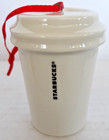 2017 Starbucks Coffee Cup Travel Mug Christmas Ornament Ceramic 2 5  Tall