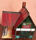 Coca Cola Franklin Mint Stained Glass Gas Station - Works - Boxed