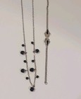 Vtg Sterling Silver Necklace And Bracelet Mex 925 Glass Bead Black Onyx 
