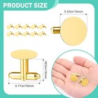 Dynwave 10pcs Metal Cufflinks Cuff Button Blank Cabochons Tray Bezel Cufflink 