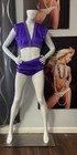 Riviera Las Vegas 90s Crazy Girls Purple Showgirl Outfits Lot Of 2  Worn In Show