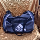 Adidas Gray Black Duffel Gym Bag Sports Travel Overnight Weekend Bag