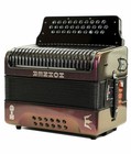 Hohner Corona Ii Mig - Next Generation Diatonic Accordion Fbbeb Red To Gold