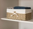  tm  Seagrass Shelf Basket Lined With White Lining