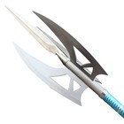 71  Carbon Steel Sea Warrior Trident Massive Metal Spear Prop 2-piece Assembly