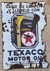 Caribbean Vintage Orig Porcelain Texaco Motor Oil Gas Station 27x19 Inches